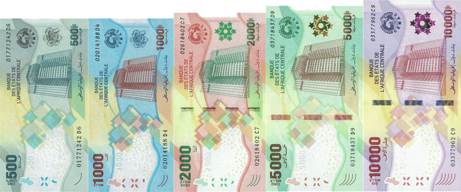 PNew (PN700-704) Central Afr. States - 500-10.000 Francs (5 Note
